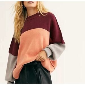 Free People Colorblock Sweater Size M